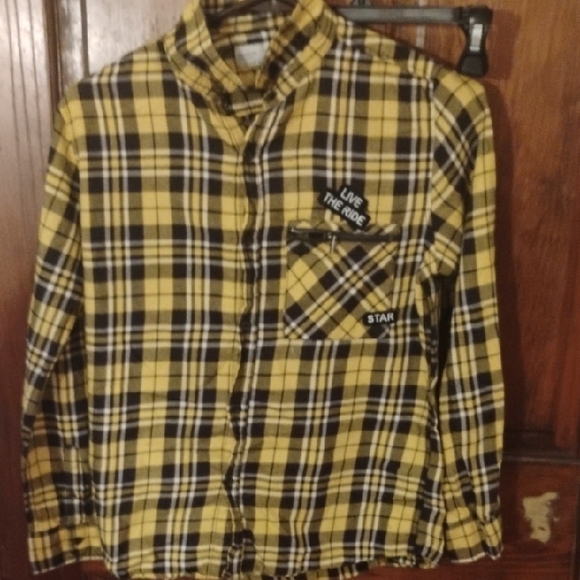 zara boy Other - Yellow and Black Plaid Zara Boys Casual Shirt